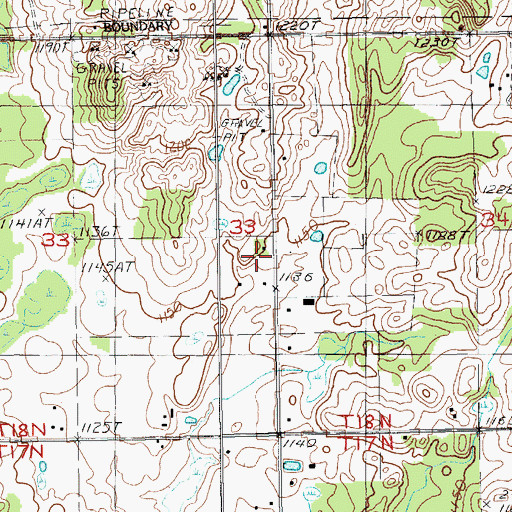 Topographic Map of Spears Grove School, MI