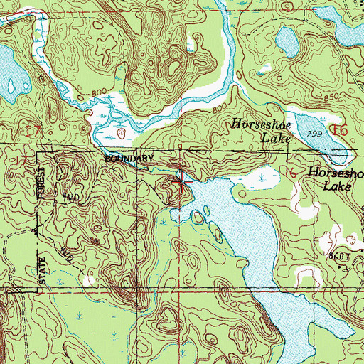 Topographic Map of Sportsmen Dam, MI