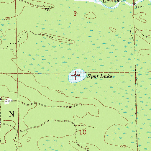 Topographic Map of Spot Lake, MI