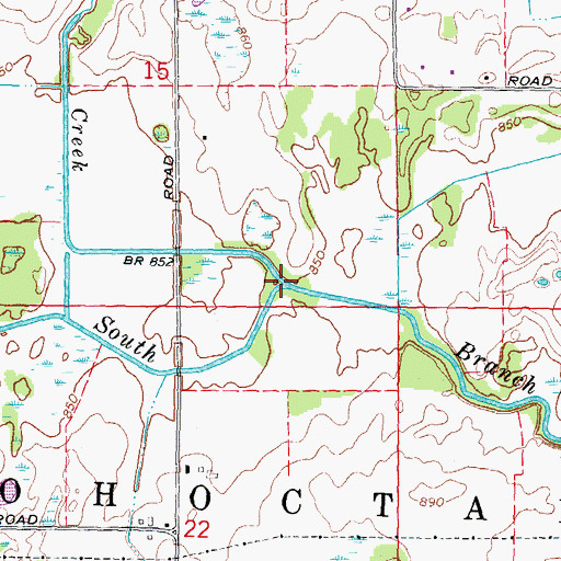 Topographic Map of Sprague Creek, MI