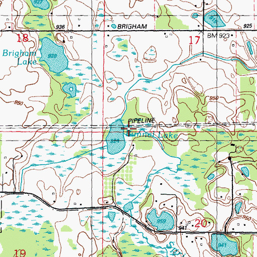Topographic Map of Spring Bank Creek, MI