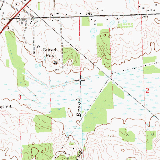 Topographic Map of Spring Brook, MI