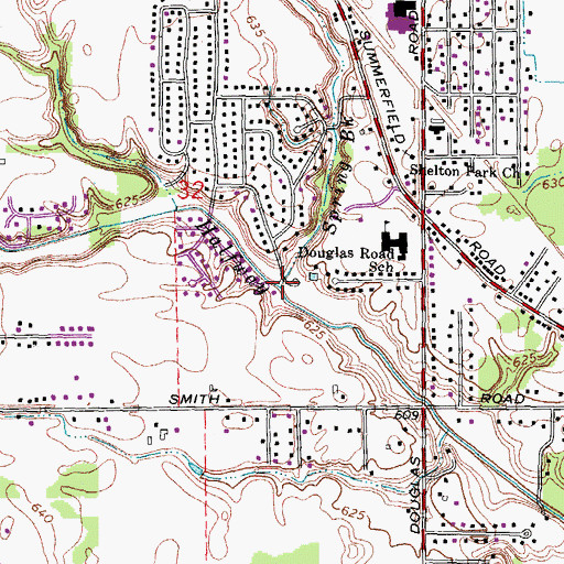 Topographic Map of Spring Brook, MI
