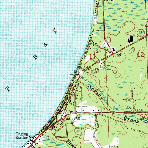 Topographic Map of Spring Brook, MI