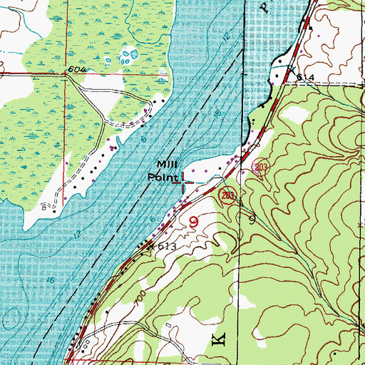 Topographic Map of Spring Creek, MI