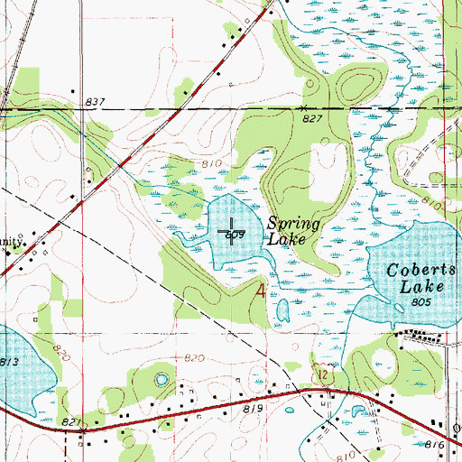Topographic Map of Spring Lake, MI