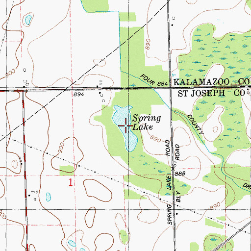 Topographic Map of Spring Lake, MI