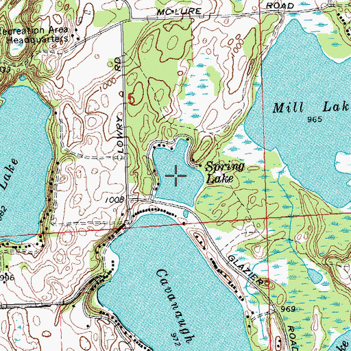 Topographic Map of Spring Lake, MI