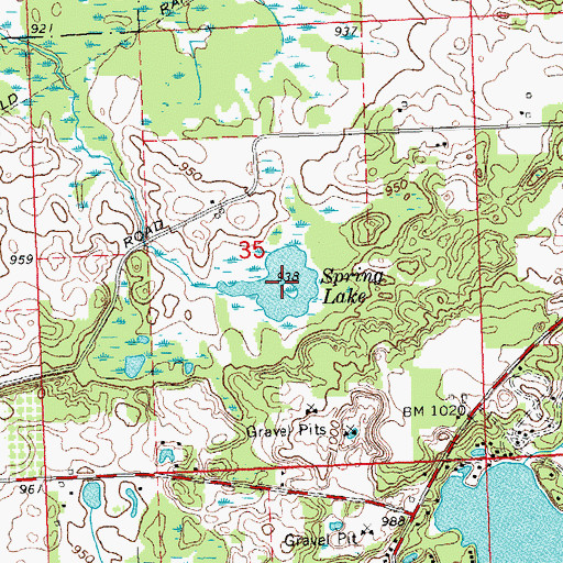 Topographic Map of Spring Lake, MI