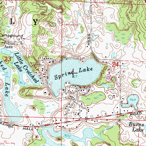 Topographic Map of Spring Lake, MI