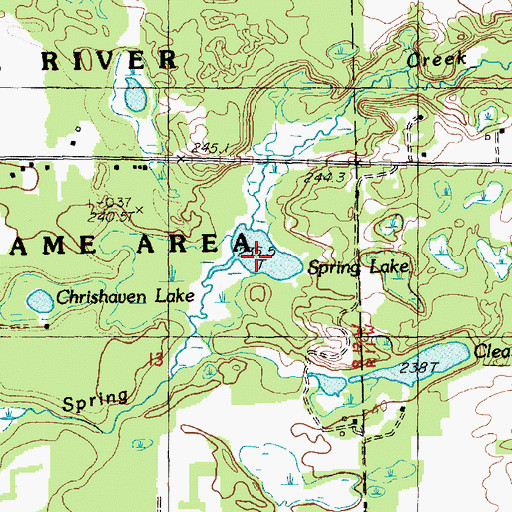 Topographic Map of Spring Lake, MI