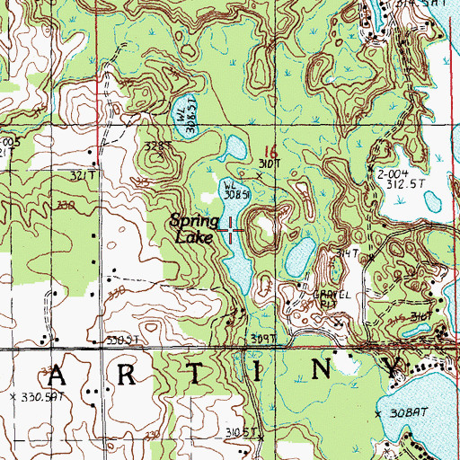 Topographic Map of Spring Lake, MI