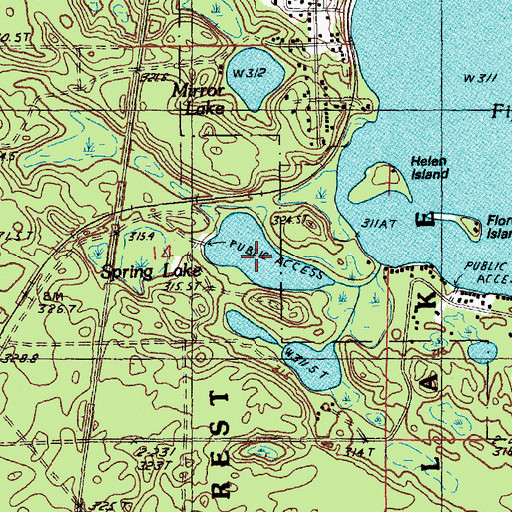 Topographic Map of Spring Lake, MI