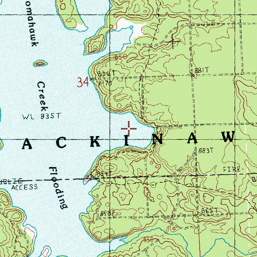 Topographic Map of Spring Lake, MI
