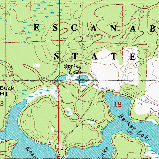 Topographic Map of Spring Lake, MI