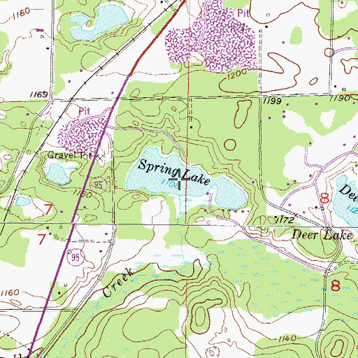 Topographic Map of Spring Lake, MI