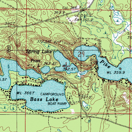 Topographic Map of Spring Lake, MI