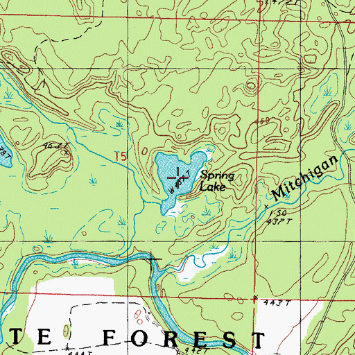 Topographic Map of Spring Lake, MI