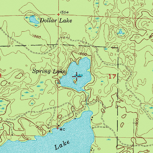 Topographic Map of Spring Lake, MI
