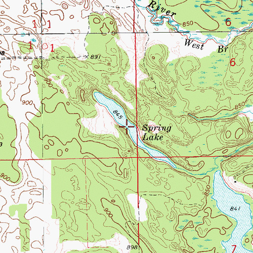 Topographic Map of Spring Lake, MI