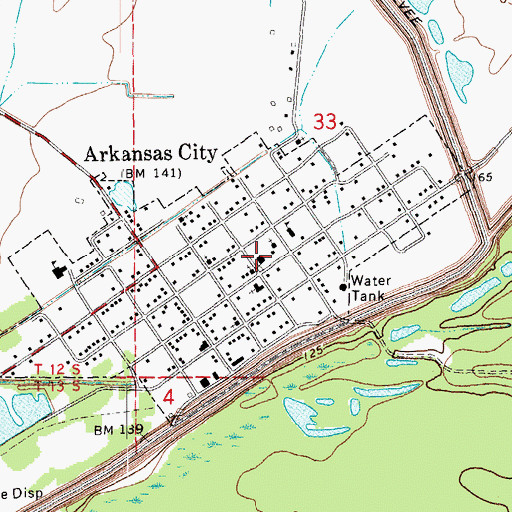 Topographic Map of Desha County Courthouse, AR