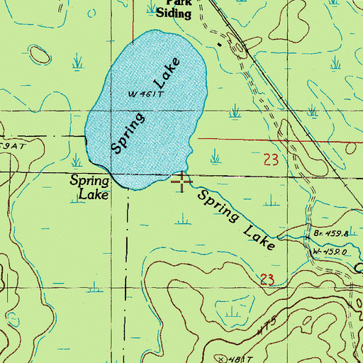 Topographic Map of Spring Lake Creek, MI