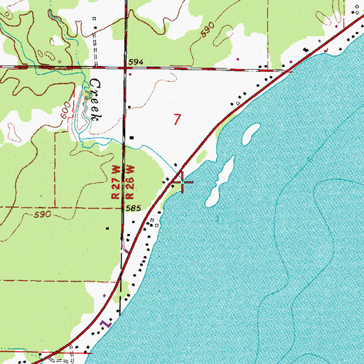 Topographic Map of Springer Creek, MI