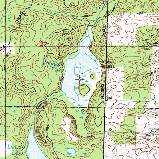 Topographic Map of Sprinkler Lake, MI