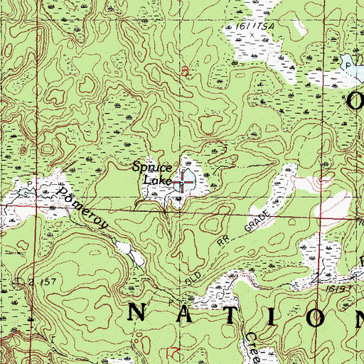 Topographic Map of Spruce Lake, MI