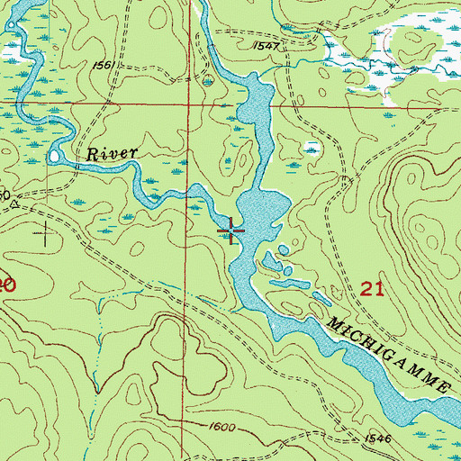 Topographic Map of Spruce River, MI