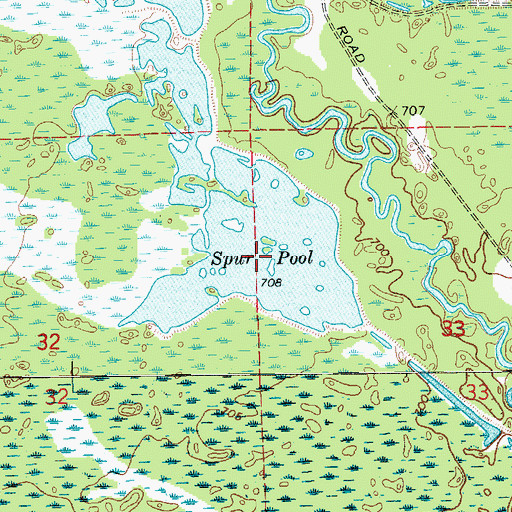Topographic Map of Spur Pool, MI