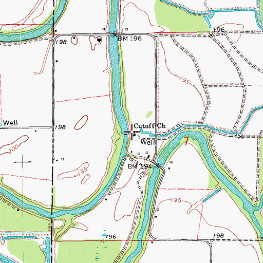 Topographic Map of Cut-Off School (historical), AR