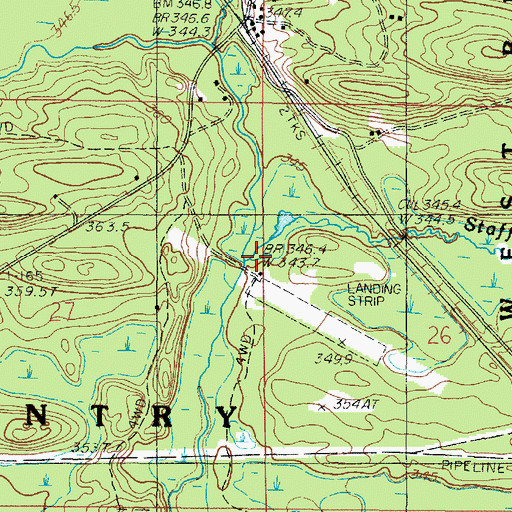 Topographic Map of Stafford Creek, MI