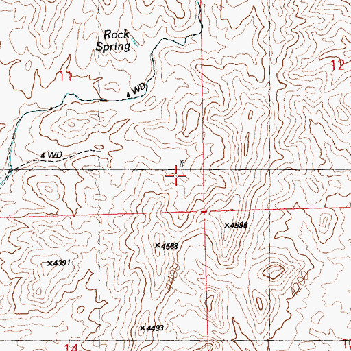 Topographic Map of Jeffs Camp, AZ