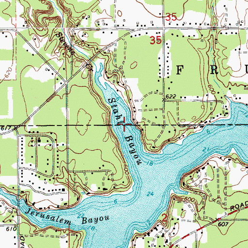 Topographic Map of Stahl Bayou, MI