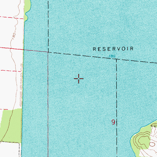 Topographic Map of Hamptons Reservoir, AR