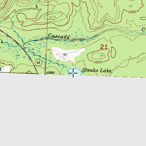 Topographic Map of Stanko Lake, MI