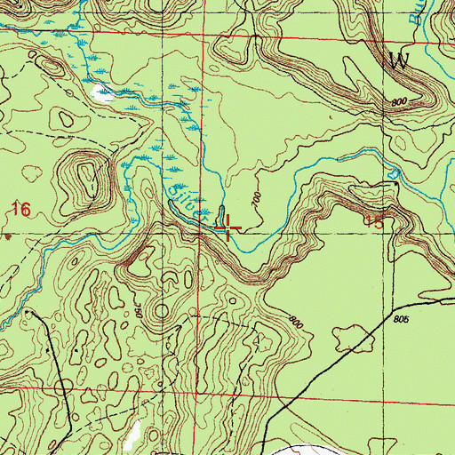 Topographic Map of Stanton Creek, MI