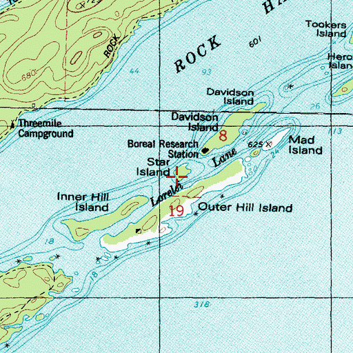 Topographic Map of Star Island, MI