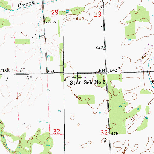 Topographic Map of Star School Number 3, MI