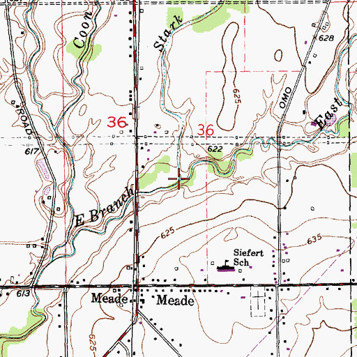 Topographic Map of Stark Drain, MI