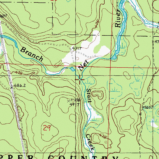 Topographic Map of Start Creek, MI