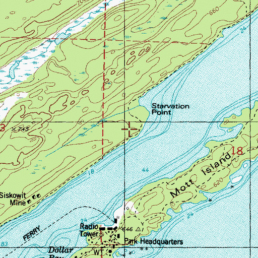 Topographic Map of Starvation Point, MI