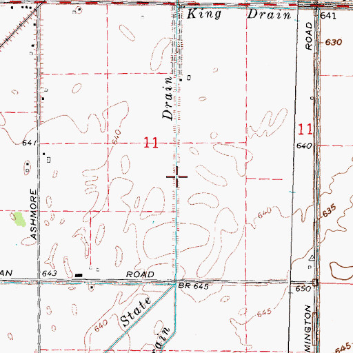Topographic Map of State Drain, MI