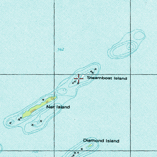Topographic Map of Steamboat Island, MI