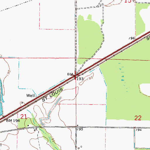 Topographic Map of Roberts (historical), AR