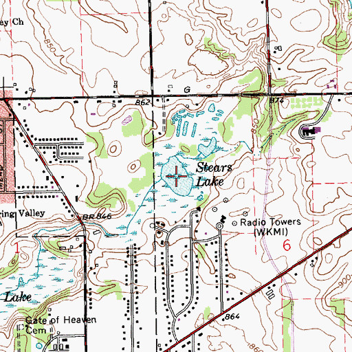 Topographic Map of Stears Lake, MI