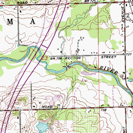 Topographic Map of Stegman Creek, MI