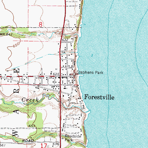 Topographic Map of Stephens Park, MI