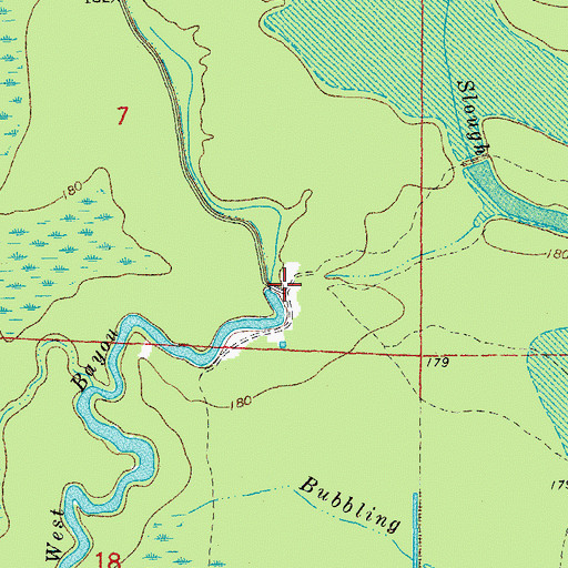 Topographic Map of West Bayou (historical), AR
